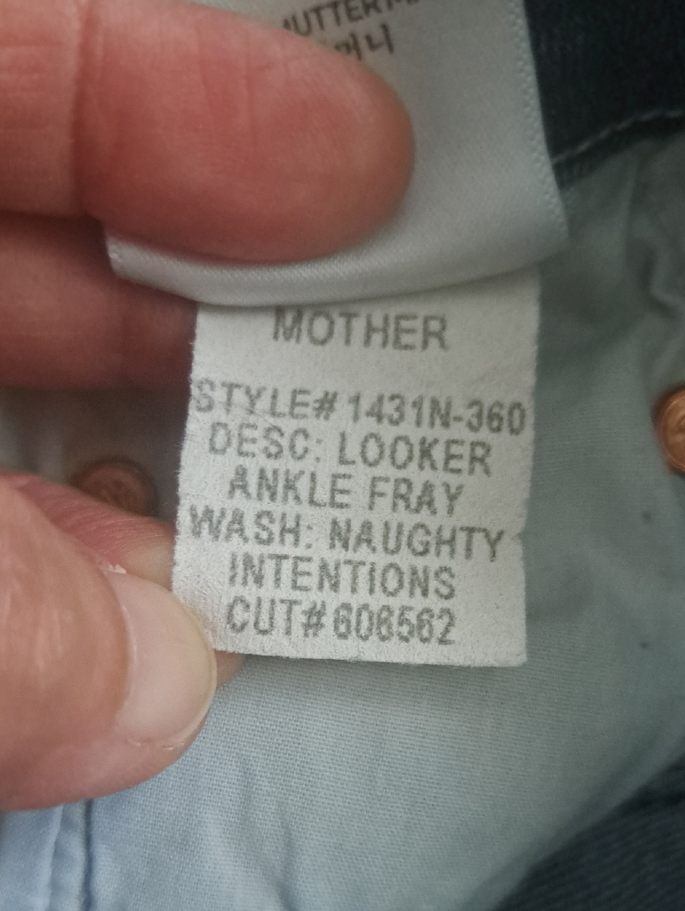 MOTHER Distressed Blue Skinny Jeans Size 24 - Picture 6 of 13